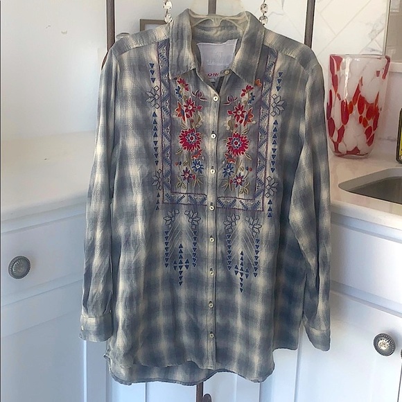 Johnny Was Tops - Johnny Was / 3J Workshop plaid tunic